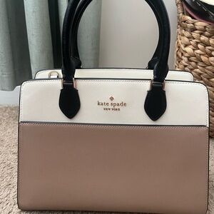 Kate Spade Black and Beige Satchel